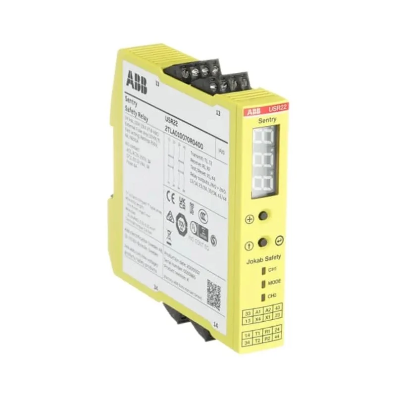 ABB Jokab 24V DC Safety Relay 4 Safety Contacts Multi-Reset Screw Terminal USR22
