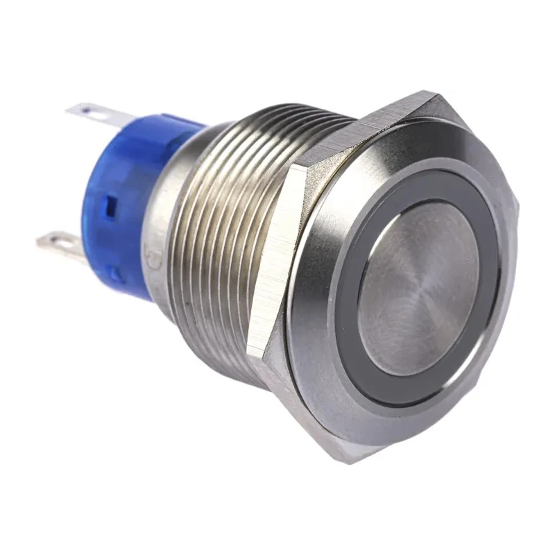 RS PRO Illuminated Momentary Push Button Switch, Panel Mount, SPDT, Green LED, IP67, 22.2 mm Cutout, 250 V AC 175-9692