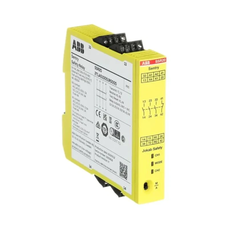 ABB Jokab Safety Relay SSR20M, 375V DC Coil Voltage, 4 Safety Contacts, Screw Terminals SSR20M