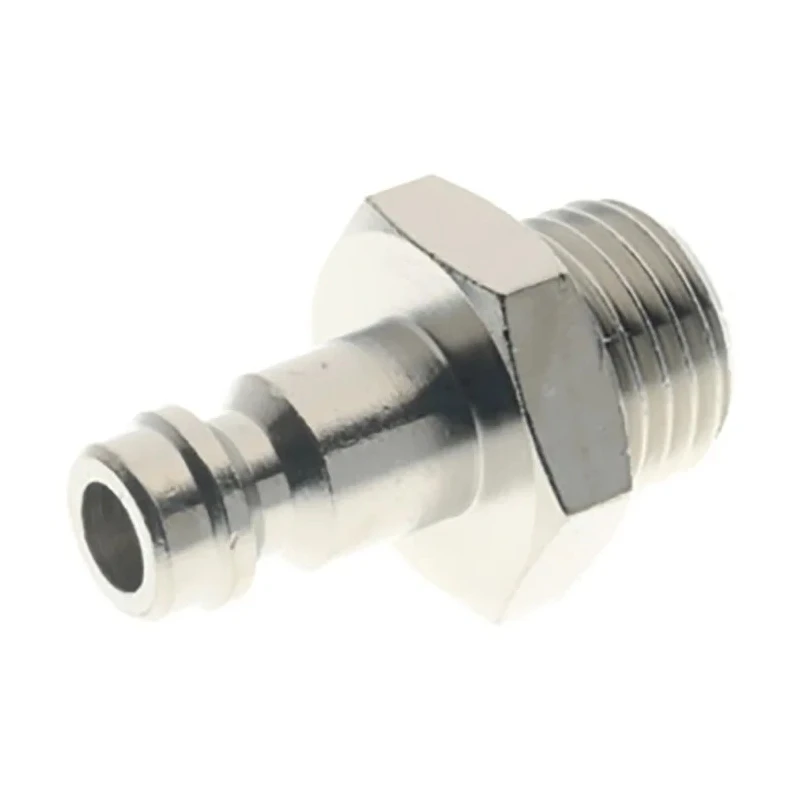 RS PRO Brass Coupler Nipple Nickel Plated Brass 12 bar Pressure 1/4 in Male BSP Thread 176-1945