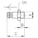 RS PRO Brass Coupler Nipple Nickel Plated Brass 12 bar Pressure 1/4 in Male BSP Thread 176-1945