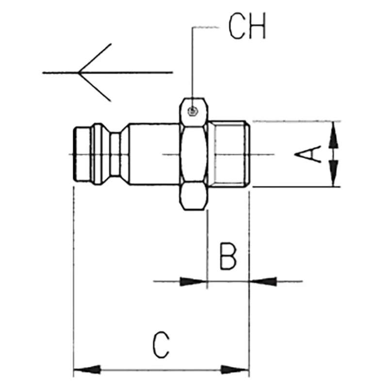 RS PRO Brass Coupler Nipple Nickel Plated Brass 12 bar Pressure 1/4 in Male BSP Thread 176-1945