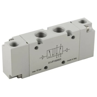 RS PRO Pneumatic Solenoid Valve 5/2 Monostable Pneumatic G 1/8, Aluminium Body, 10 bar, 740 NL/min Flow Rate 176-2106