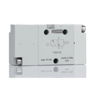 RS PRO Pneumatic Solenoid Valve 3/2 Normally Closed G 1/8 Thread Aluminium Body 10 bar 2W 176-2116