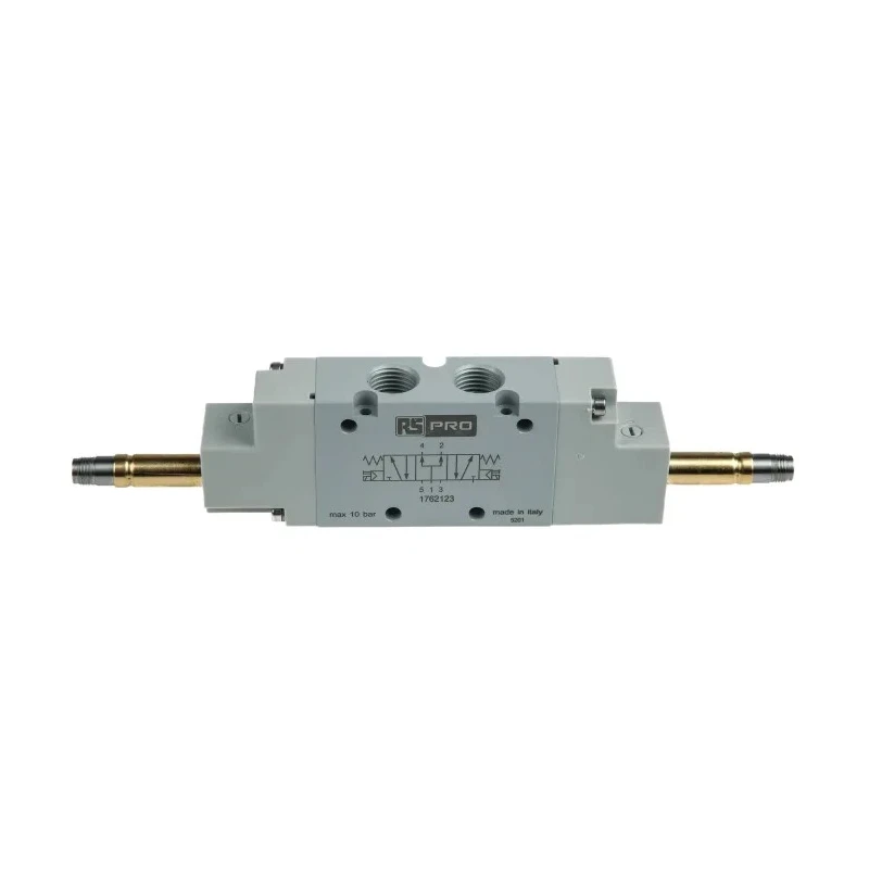 RS PRO Pneumatic Solenoid Valve 5/3 PC, 1/4 in Port, Aluminium Body, 12V DC/24V AC/DC/110V AC/220V AC, 10 bar Max 176-2123