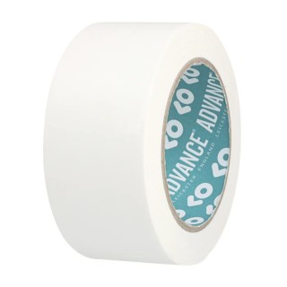 Advance Tapes White Masking Tape, Rubber Adhesive, Polyethylene Terephthalate Backing, 50mm x 33m AT30