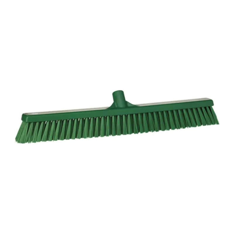 Vikan Sweeping Broom Green with Medium Hard Bristles for Dry and Wet Areas 31942