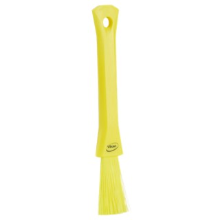 Vikan Yellow Scrubbing Brush with 57 mm Polyester Bristle Length, 205 mm Overall Length, 30 mm Width, Model 5551306
