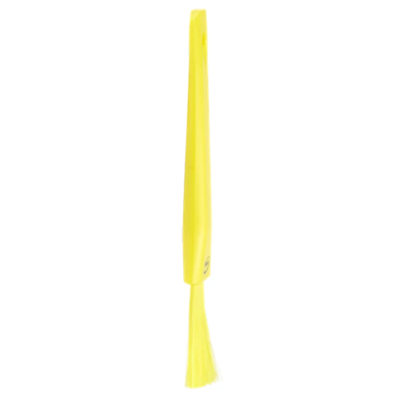 Vikan Yellow Scrubbing Brush with 57 mm Polyester Bristle Length, 205 mm Overall Length, 30 mm Width, Model 5551306