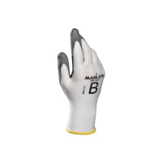 Mapa White High Performance Polyethylene Work Gloves Size 7 with Polyurethane Coating 579