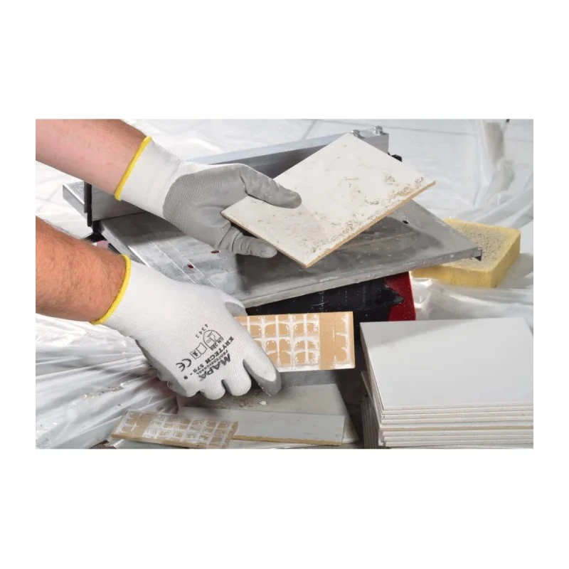 Mapa White High Performance Polyethylene Work Gloves Size 7 with Polyurethane Coating 579