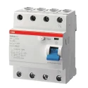 ABB F200 Series Residual Current Circuit Breaker 63A 4-Pole 30 mA Type F 10 kA 400V AC 2CSF204325R1630 F204 F-63/0,03