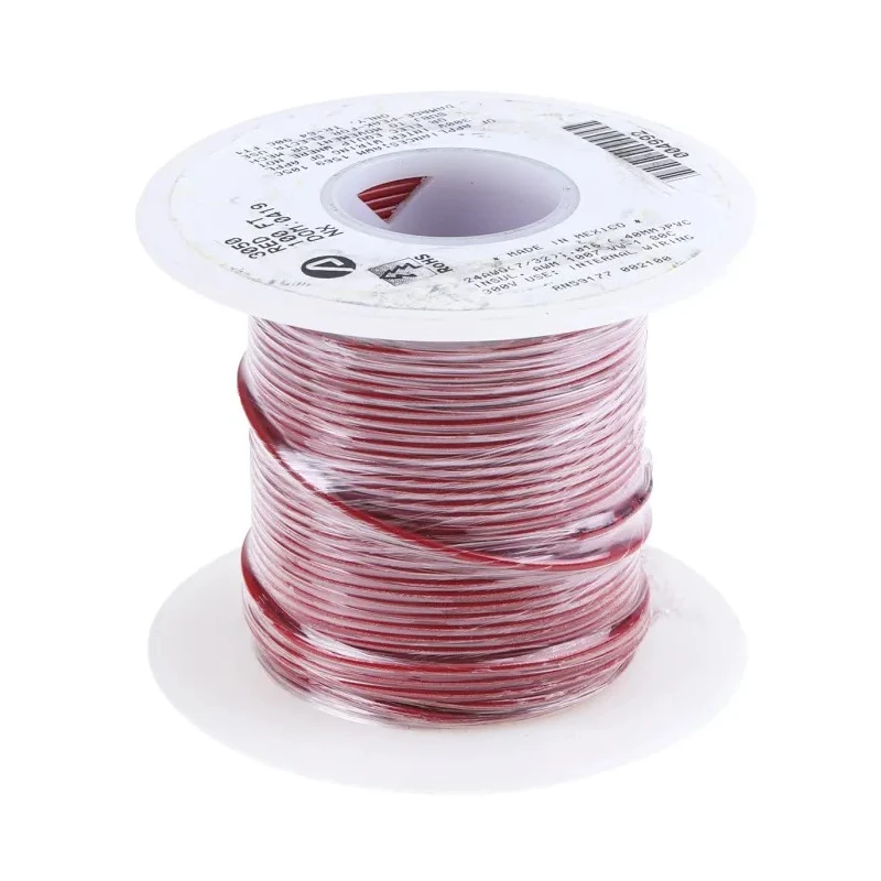 Alpha Wire Harsh Environment Hookup Wire PVC Series Red, 7 x 0.20 mm, Polyvinyl Chloride Jacket, 30 m, 3050 RD005