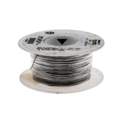 Alpha Wire Hook Up Wire TEFLON Series Black 24 AWG 7/0.20 mm Core Strands 1.12 mm Diameter 30 m 600 V 200°C 5854/7 BK005