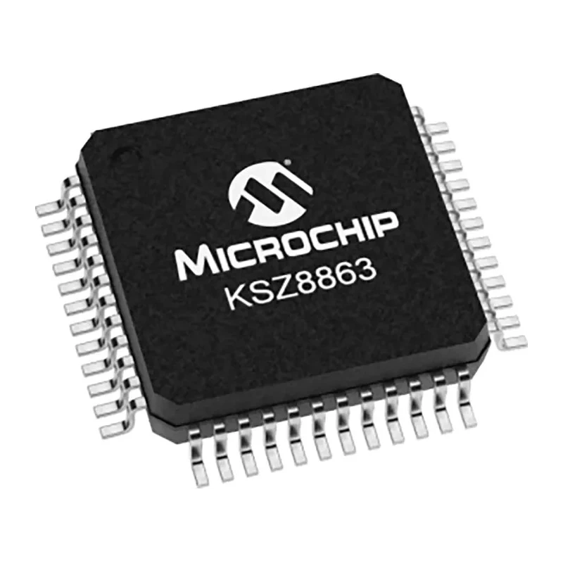 Microchip 48-Pin LQFP Ethernet Switch IC 3.3 V 100 Mbps KSZ8863FLLI
