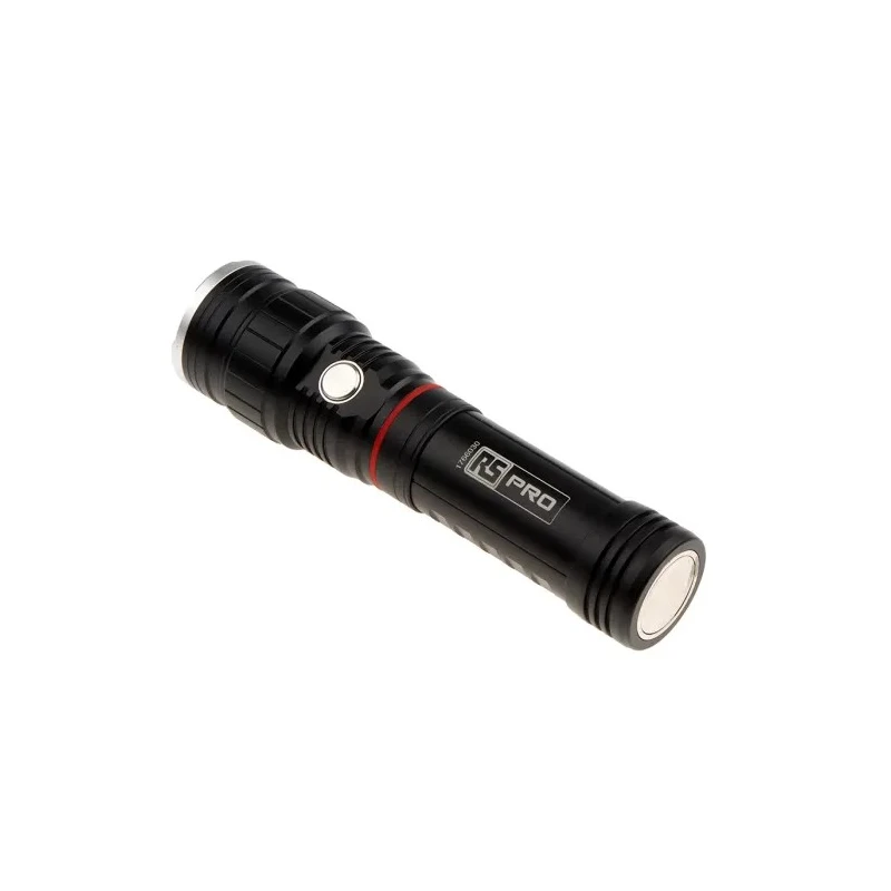 RS PRO Rechargeable LED Torch 550 lm Aluminium Housing, USB Type C 2200mAh Battery, 175 mm 176-6030