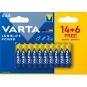 Varta Longlife Power Alkaline AAA Battery 1.5 V 4903121492