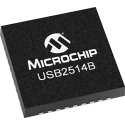 Microchip USB Controller USB2514B-AEZC-TR, 1-Channel, 3.3-3.6 V, USB 2.0, I2C, 36-Pin SQFN USB2514B-AEZC-TR