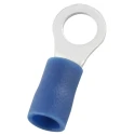 RS PRO Insulated Ring Terminal, 5.3 mm Stud Size, Blue, Vinyl Insulation, Copper Tin-Plated Contact 178-8660
