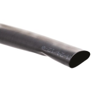 TE Connectivity Heat Shrink Tubing Black 24 mm Sleeve Diameter 1.2m Length 2:1 Shrink Ratio ZHTM-24/12-0