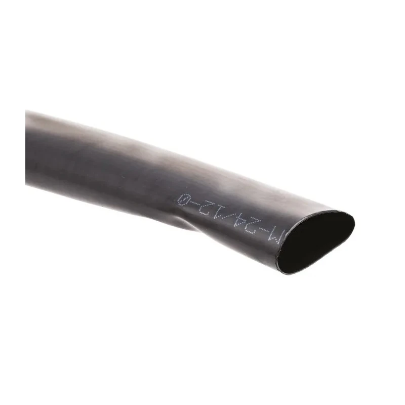 TE Connectivity Heat Shrink Tubing Black 24 mm Sleeve Diameter 1.2m Length 2:1 Shrink Ratio ZHTM-24/12-0