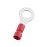 RS PRO Insulated Ring Terminal 6.4 mm Stud Size 22 AWG to 16 AWG Wire Size Red 178-8677