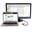RS PRO 2 Port Mini DisplayPort to VGA HDMI Adapter 150 mm Cable Length 1920 x 1200 Pixel Maximum Resolution MDP2HDVGAW