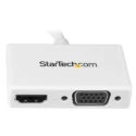 RS PRO 2 Port Mini DisplayPort to VGA HDMI Adapter 150 mm Cable Length 1920 x 1200 Pixel Maximum Resolution MDP2HDVGAW