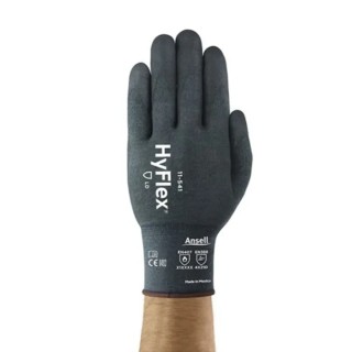 Ansell HyFlex 11-541 Grey Kevlar Work Gloves Size 8 Nitrile Coating 11541080