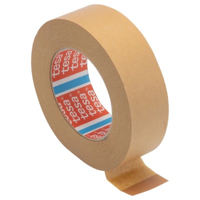 Tesa Brown Crepe Paper Masking Tape 38mm Width 50m Length 0.19mm Thickness Natural Rubber Adhesive 04341-00005-00