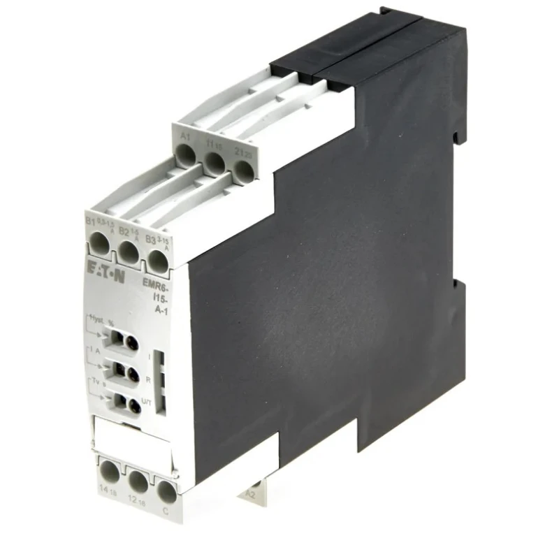 Eaton Current Monitoring Relay 1 Phase CO Contact Configuration DIN Rail Mount 0.3A to 15A Current 184754 EMR6-I15-A-1