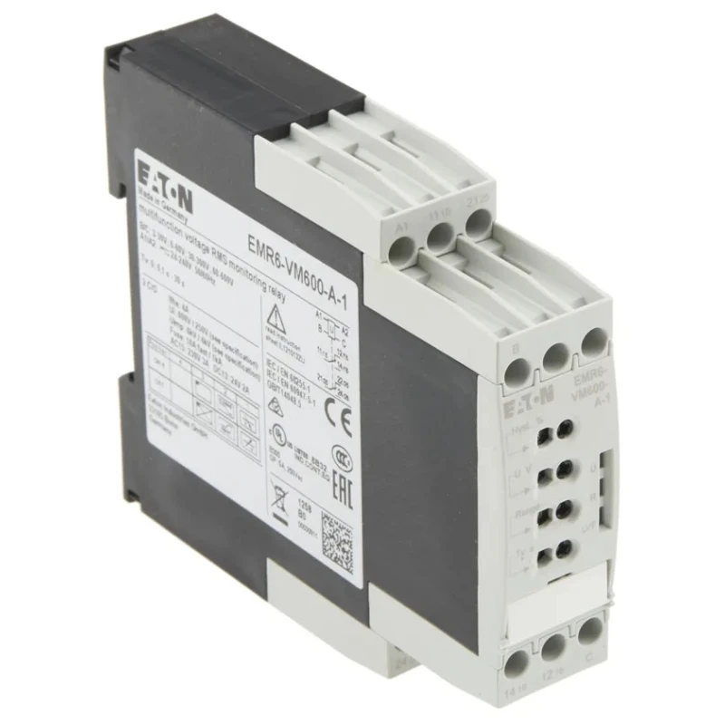 Eaton 1 Phase Voltage Monitoring Relay DIN Rail Mount 24/240 V AC Range 184784 EMR6-VM600-A-1