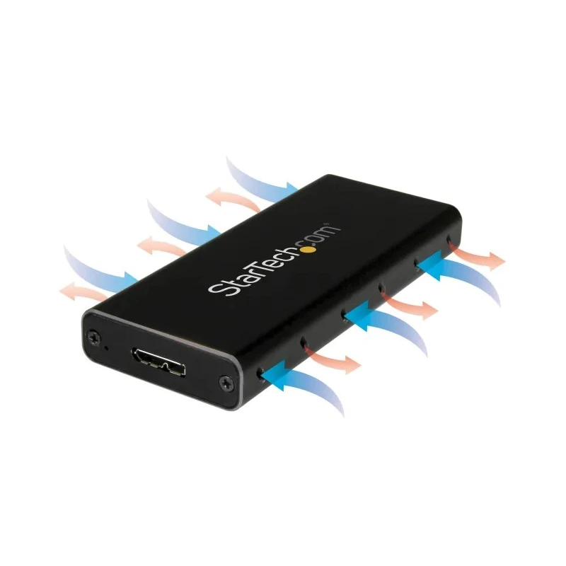 StarTech.com M.2 SATA Hard Drive Enclosure USB 3.1 Gen 2 with Aluminium Housing SM21BMU31C3