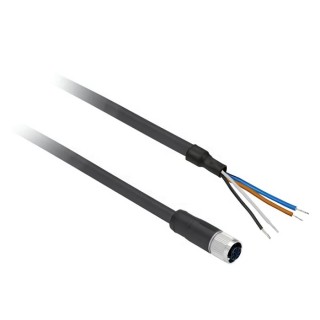 Telemecanique Sensors Female 4 way Straight to 4 way M12 Sensor Actuator Cable 2m XZCPV1141L2