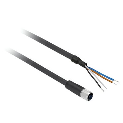 Telemecanique Sensors Female 4 way Straight to 4 way M12 Sensor Actuator Cable 2m XZCPV1141L2