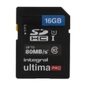 Integral Memory 16 GB SDHC SD Card Class 10 UHS 1 U1 INSDH16G10-80U1