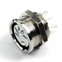 Deltron 3 Pole Straight Standard DIN Socket Panel Mount, 2A, 34V AC, Brass Silver-Plated Contacts 651-0300
