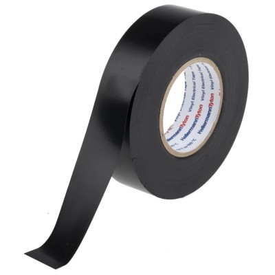 HellermannTyton HelaTape Flex Black Polyvinyl Chloride Electrical Tape 19mm Width 20m 710-10602 HTAPE-FLEX1000+ 19x20-PVC-BK