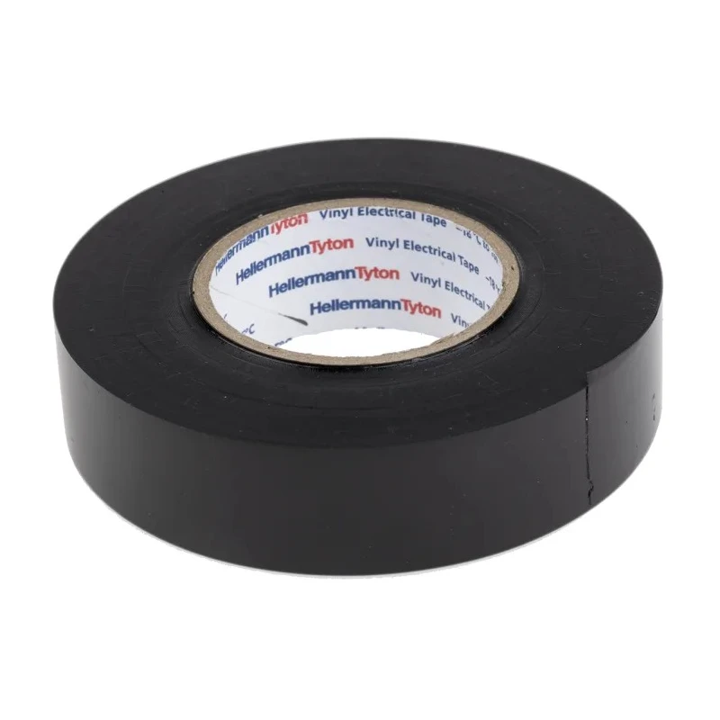 HellermannTyton HelaTape Flex Black Polyvinyl Chloride Electrical Tape 19mm Width 20m 710-10602 HTAPE-FLEX1000+ 19x20-PVC-BK