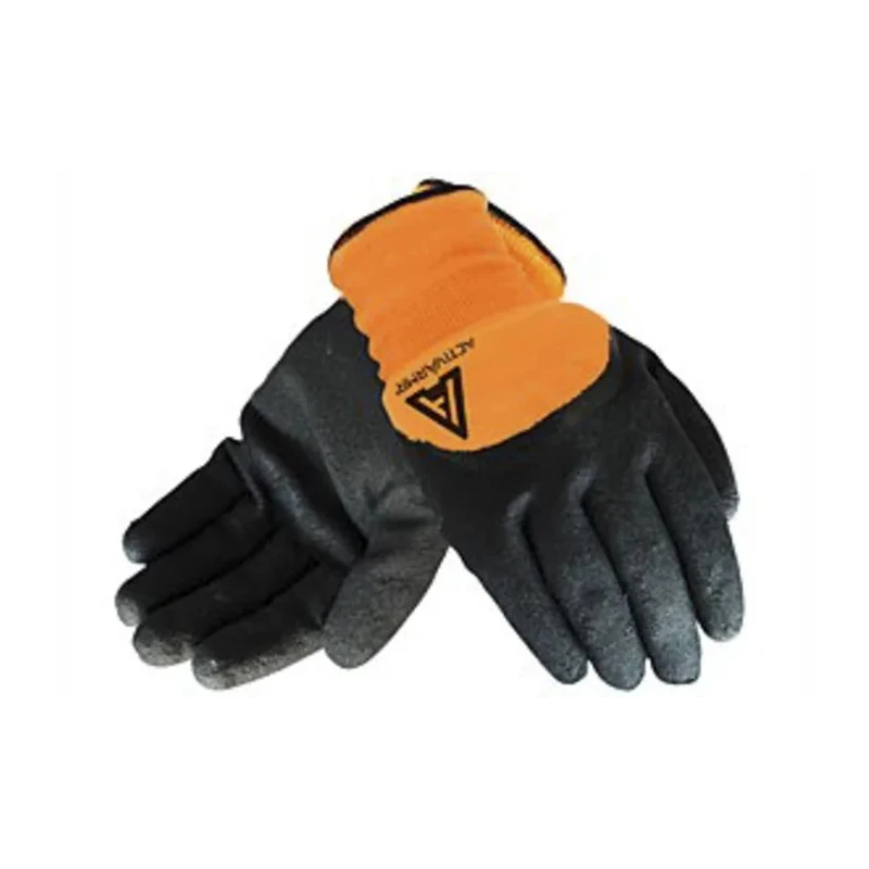 Ansell ActivArmr Work Gloves Black Orange Polyester Liner Acrylic Size 9 Nitrile Coating 97011090
