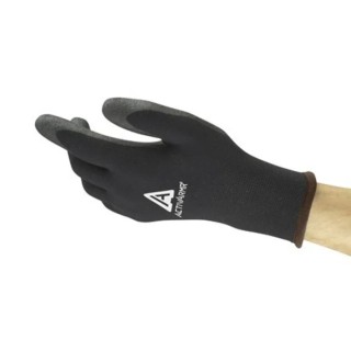 Ansell ActivArmr Black Acrylic Work Gloves with Polyvinyl Chloride Coating Size 10 97631100