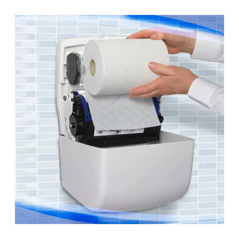 Aquarius Plastic White Wall Rolled Hand Towel Paper Towel Dispenser 324mm x 297mm x 192mm 7955