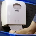 Aquarius Plastic White Wall Rolled Hand Towel Paper Towel Dispenser 324mm x 297mm x 192mm 7955