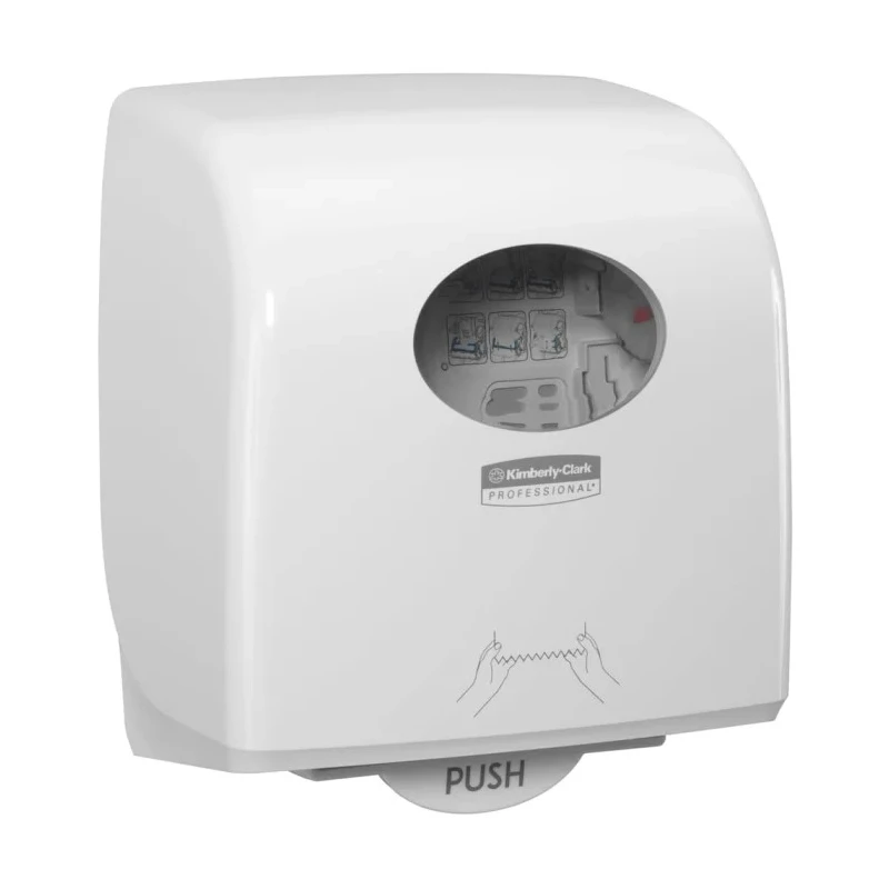 Aquarius Plastic White Wall Rolled Hand Towel Paper Towel Dispenser 324mm x 297mm x 192mm 7955