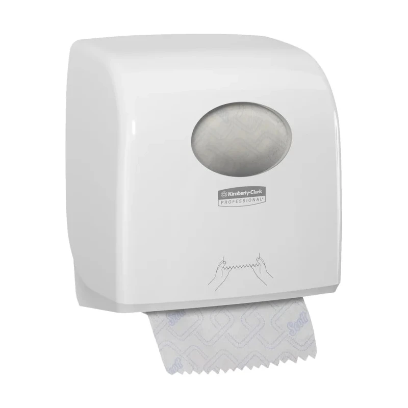 Aquarius Plastic White Wall Rolled Hand Towel Paper Towel Dispenser 324mm x 297mm x 192mm 7955