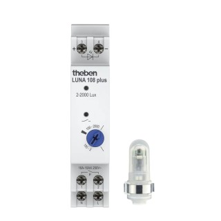 Theben Timer Light Switch 230V AC 1 Channel Screw Terminal IP20 Luna 108 plus AL