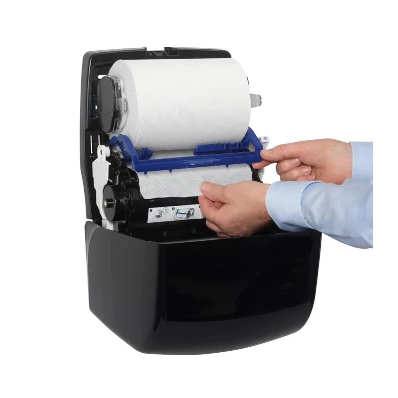 Aquarius Plastic Black Wall Rolled Hand Towel Paper Towel Dispenser 297 mm x 192 mm x 297 mm 7956