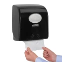 Aquarius Plastic Black Wall Rolled Hand Towel Paper Towel Dispenser 297 mm x 192 mm x 297 mm 7956