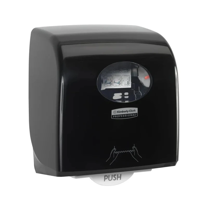 Aquarius Plastic Black Wall Rolled Hand Towel Paper Towel Dispenser 297 mm x 192 mm x 297 mm 7956