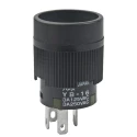 NKK Switches YB Series Illuminated Push Button Switch, On-On, Panel Mount, 15 mm Cutout, SPDT, IP65, 125 V AC YB16CKW01